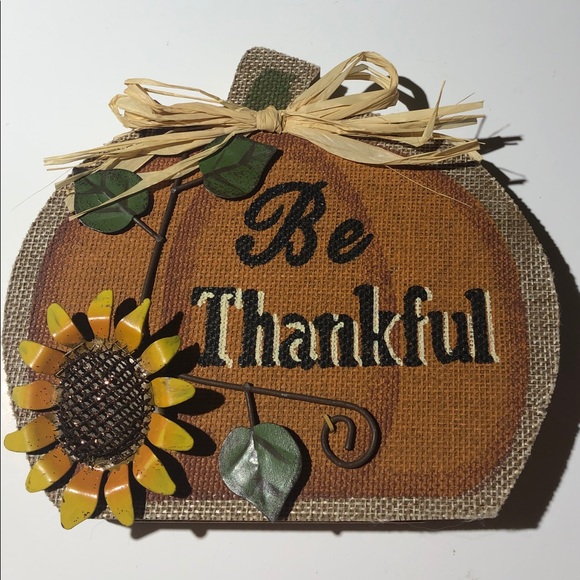 Autumn fall harvest pumpkin decor w/ sunflower - Picture 3 of 8